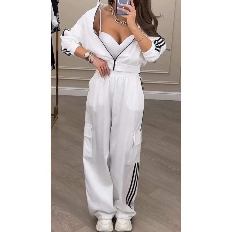 Amazon Europe, America 2025 autumn and winter urban temperament women's clothing polyester long-sleeved sweater trousers fashion casual suit