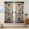2pcs Light-colored Wood Grain Printed Curtains, Pole Bag Curtains 42*84, Home Decoration, Room Decoration