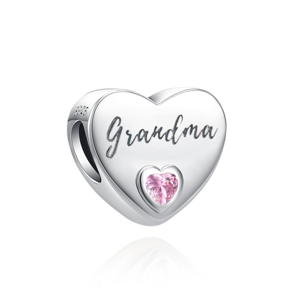 New Authentic Copper Simple Heart Charm Family Mom Dad Birthday Bead Compatible With Fashion Bracelets Necklaces Women Do It Yourself Jewellery Ideal
