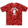 A Bathing Ape Koszulka z głową Unisex Czerwony Kamuflaż 1F20-109-059