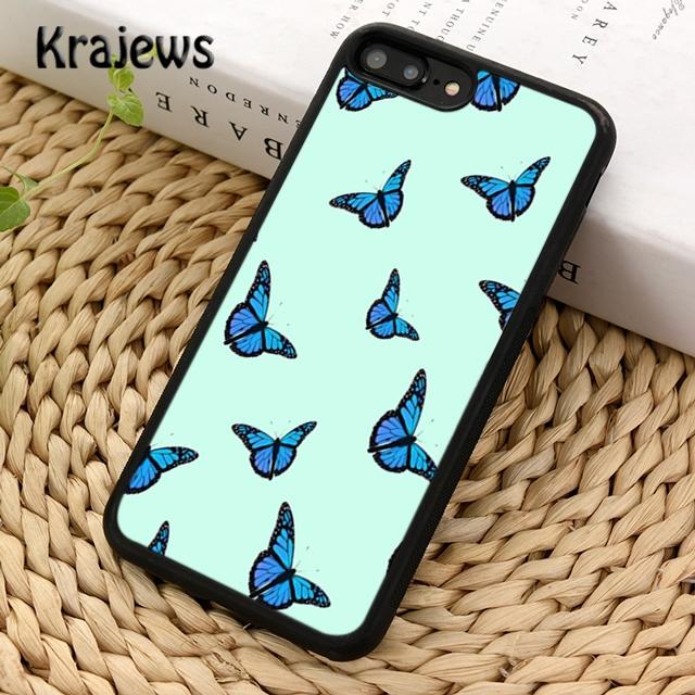 Luxury Blue Butterfly Butterflies Phone Case Cover For iPhone 17 Air 16 15 14 plus 12 13 pro max coque Fundas