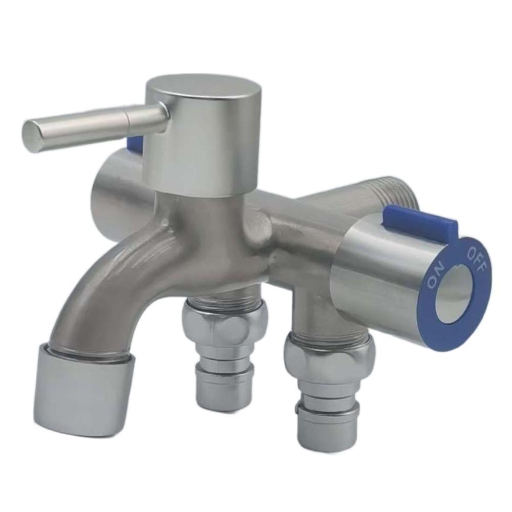 Durable Four Way Valve Faucet Zinc Zinc Zinc Alloy Washing Machine Faucet Washing Machine Parts