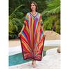 Plus Size Women's New Beach Blouse Print Loose Holiday Bikini Sunscreen Swimsuit Blouse