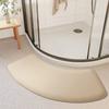 Non-slip Shower Room Door Mat Curved Toilet Bathroom Foot Mat PVC Bathroom Mat  Entrance Mat
