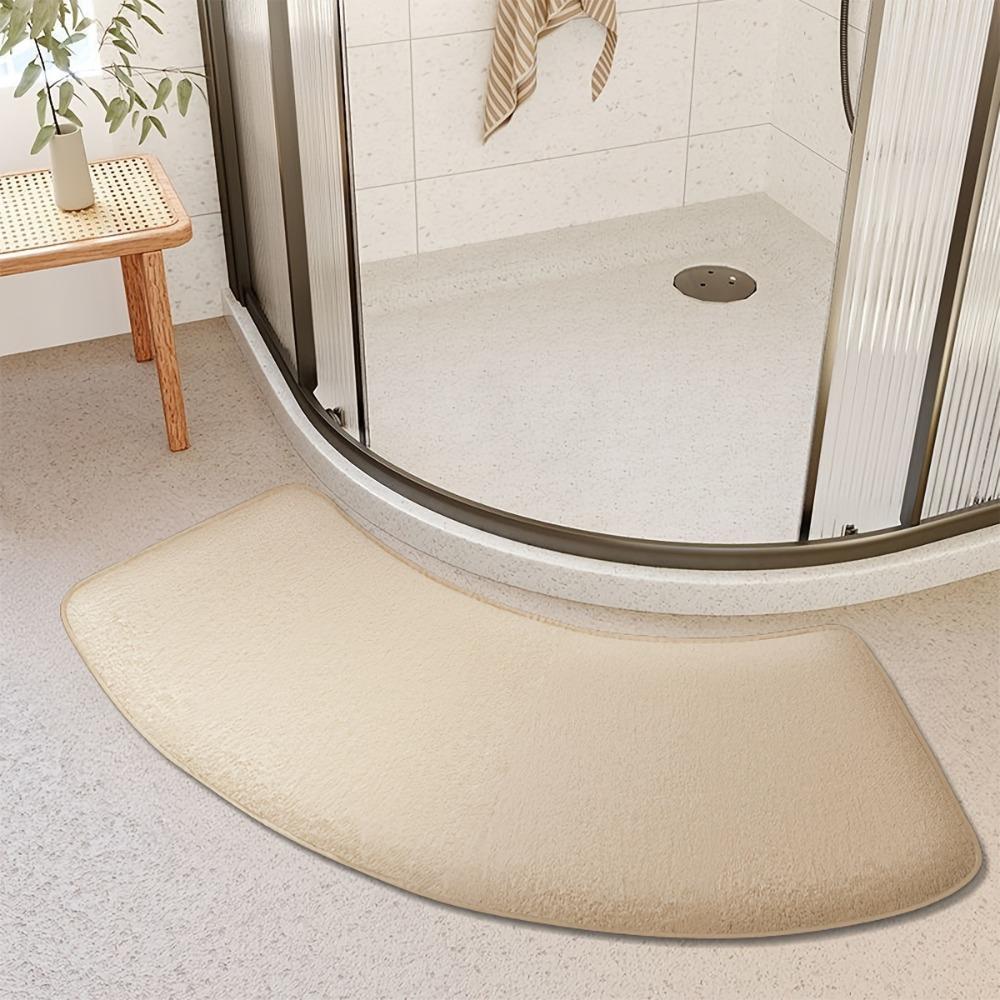 Non-slip Shower Room Door Mat Curved Toilet Bathroom Foot Mat PVC Bathroom Mat Entrance Mat