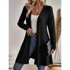 Women S Long Knit Cardigan Coat Solid Color Casual Sweater