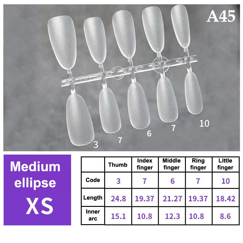 100Pcs/Box False Nails Transparent Press On Nails Coverage False Nails Tips Short Shaped Water Drop Full Sticker For Nails