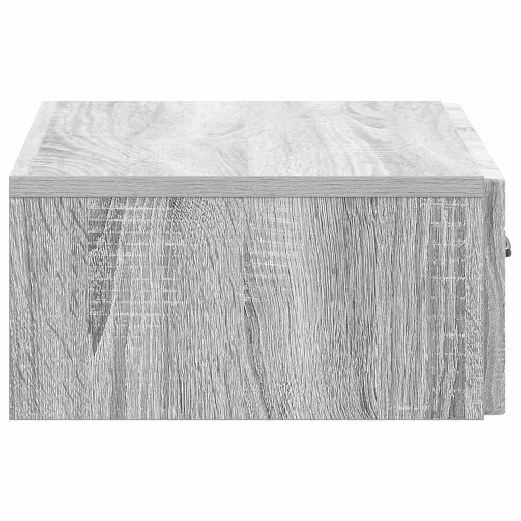 Wall Mounted Side Table Grey Sonoma 59 x 34.5 x 17 cm