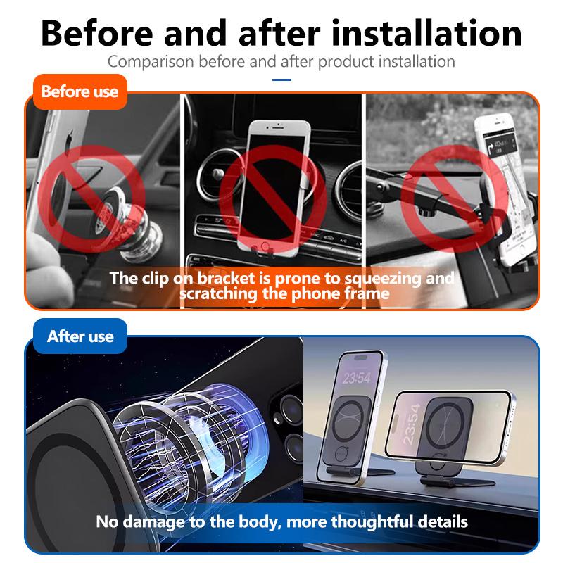 Universal Foldable Magnetic Car Air Vent Phone Holder For Volvo V60 V50 V40 S80 S60 S90 C40 XC40 V70 XC70 XC60 XC90 ari963