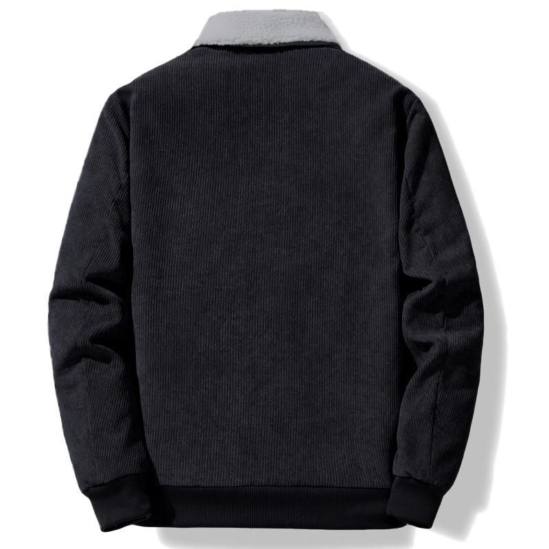 Winter New Coat Men's Fleece Thickened Fashion Stand-up Collar Lamb Fleece Casual Men's Jacket Cotton Clothes