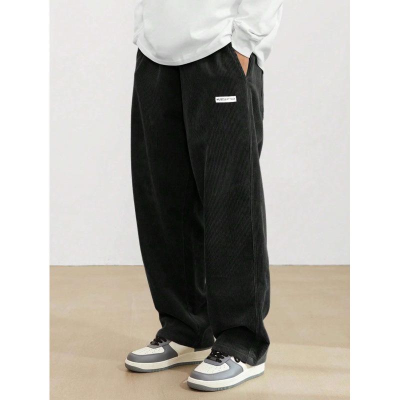 European Size men's orduroy casual pants, European and American high street trendy brand retro casual straight trousers
