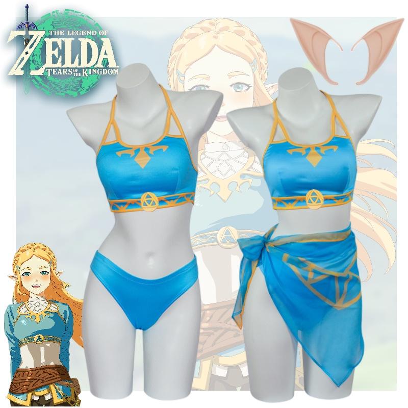 Legend Of Zelda Kingdom Tears Link's Cosplay Swimsuit Bikini For Halloween And Games