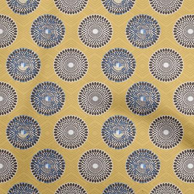 Cotton Flex Gamboge Yellow Fabric Asian Block DIY Clothing Quilting Fabric Print Fabric by Yard 40 Inch