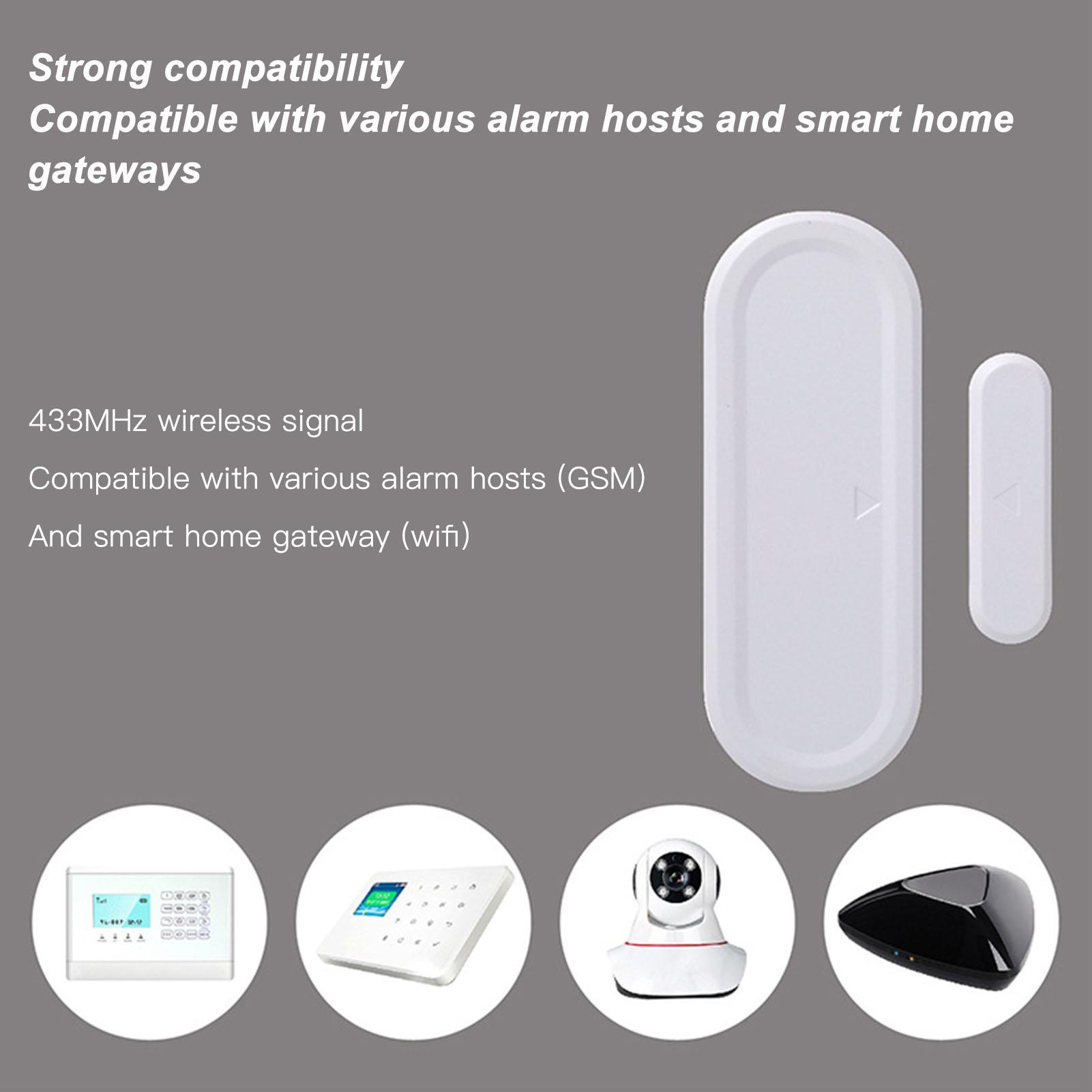 

Детектор открытия/закрытия двери беспроводной мини-магнитный датчик сигнализации двери для оконной гаражной домашней безопасности