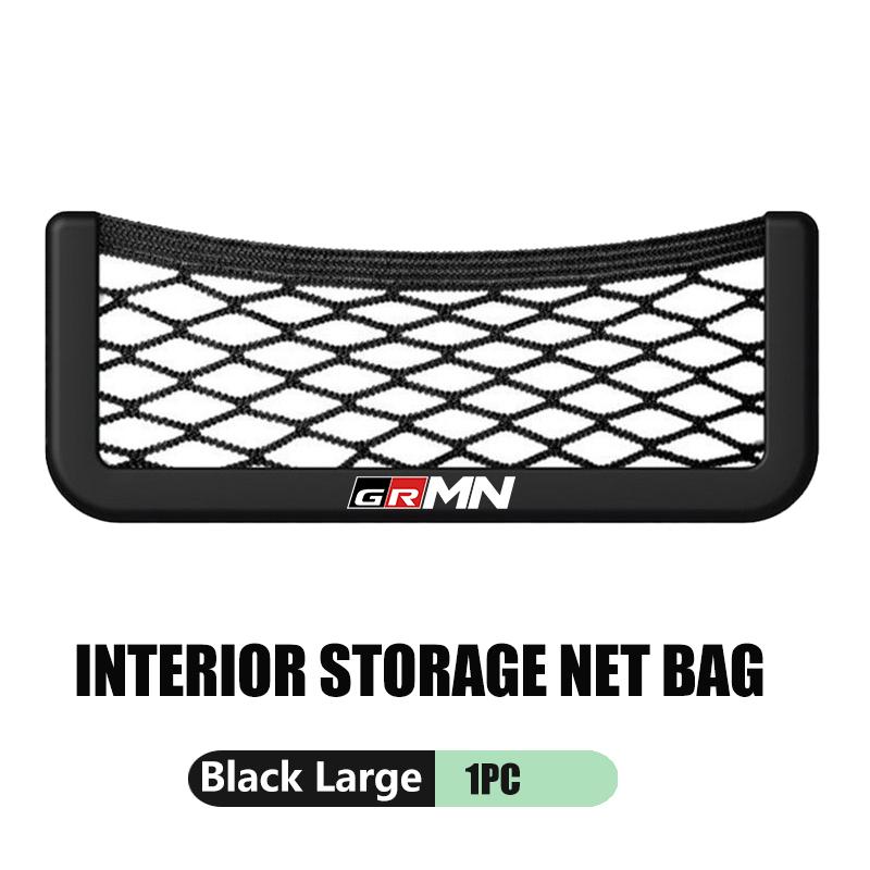 Car Storage Mesh Bag Organizer Net Pocket Sticker Trunk Storage Bag Accessories For Toyota Crown GR Sport Corolla YARIS Auris