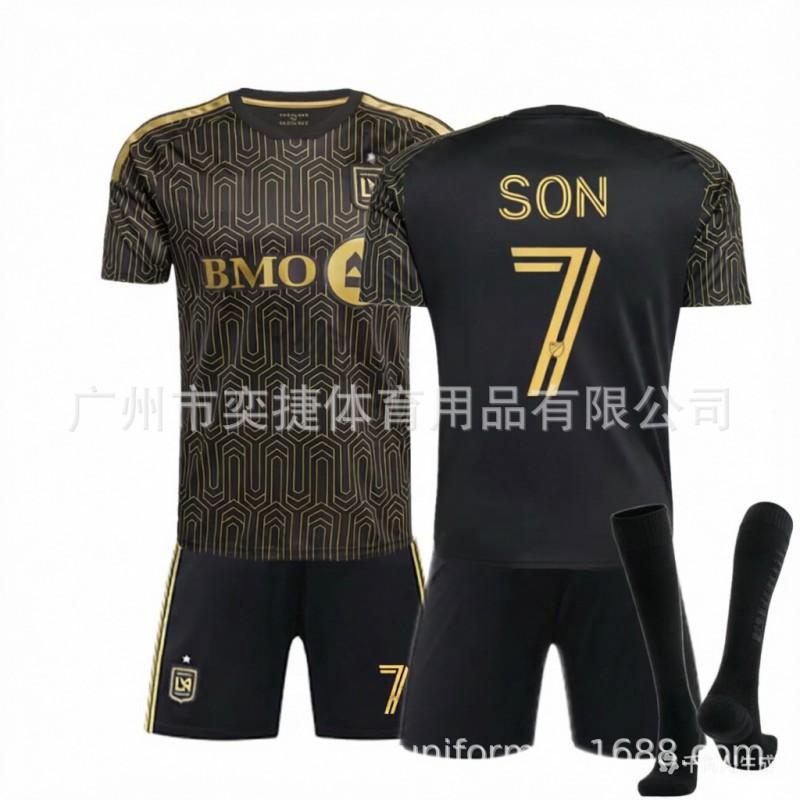 A2627 MLS Los Angeles FC Maillot Domicile Numéro 7 Fourni Par Sun Xinghui Football Enfant Adulte