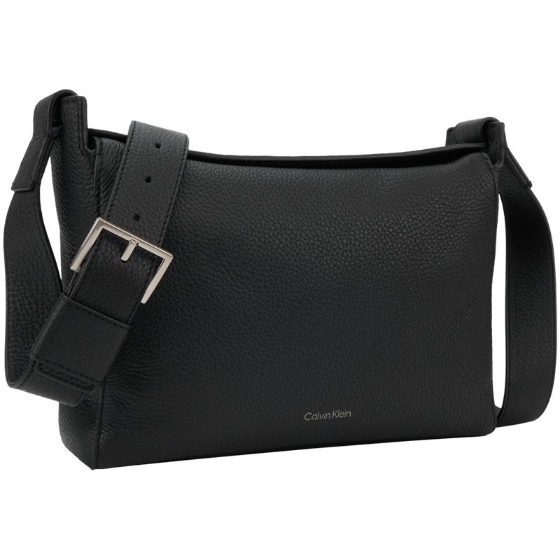 New CALVIN KLEIN SS25 Cow Leather Crossbody Bags Men's Space Black 4D3029G-UB1
