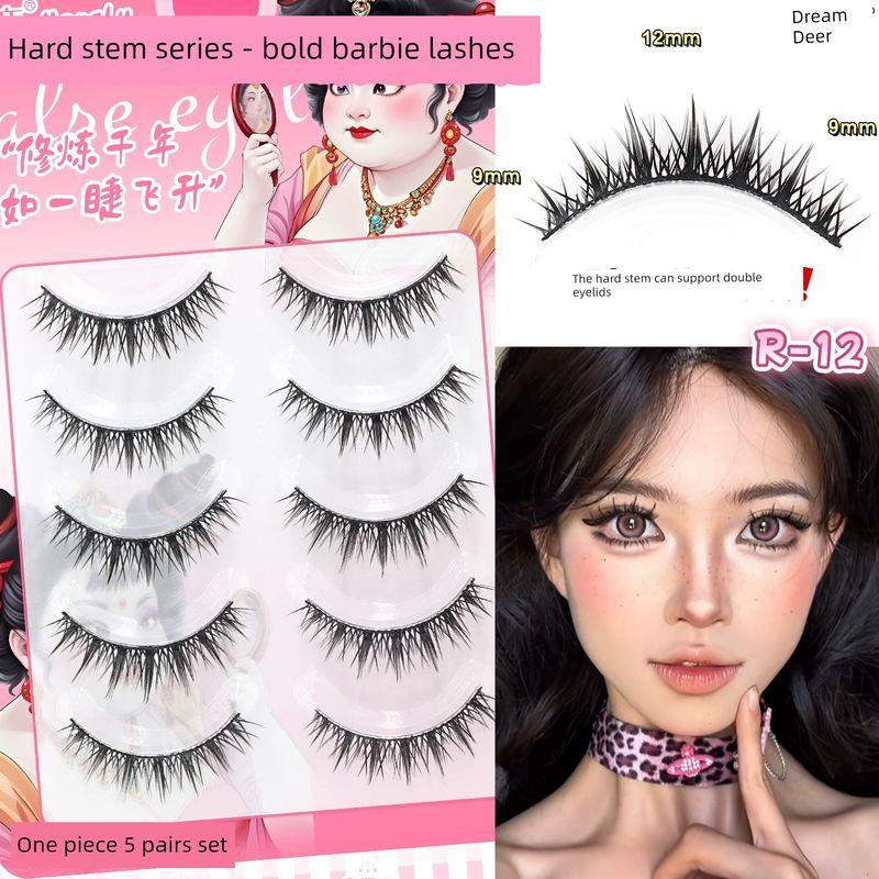 Menglu Eyelash Artificial One Piece of Short Glue R-12
