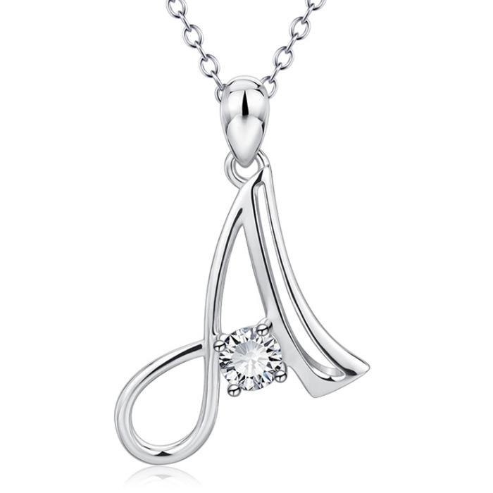 Fashionable 26 Letter Rhinestone Necklace Elegant Personalized Pendant Choker Stylish Versatile Jewelry Accessory For Women
