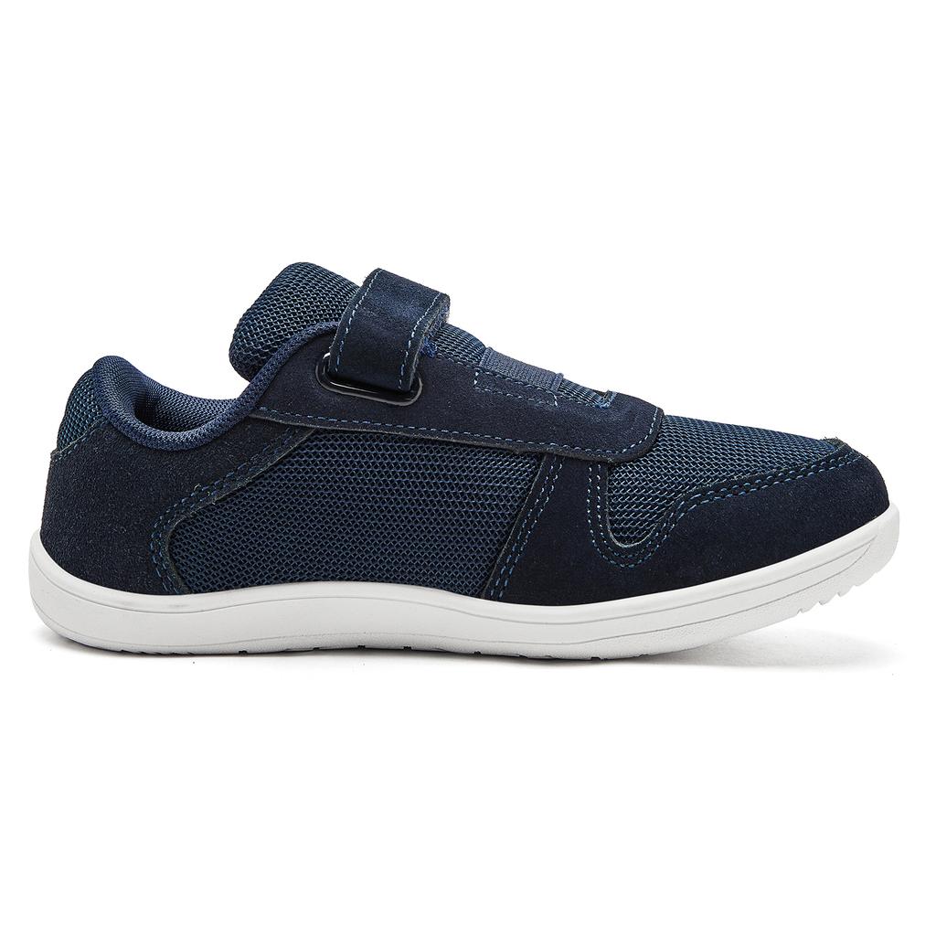 HOBIBEAR Scarpe Minimaliste a Punta Larga per Bambini, Stile Piedi Nudi, Piccoli/Grandi/Bambino, Chiusura a Velcro, Tomaia in Rete e Pelle Sintetica, Scarpe Leggere