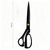 10 Inch Stainless Steel Tailor Scissors with Blackening Process, Professional Fabric Cutting, Manual Sewing, Household Large Sci