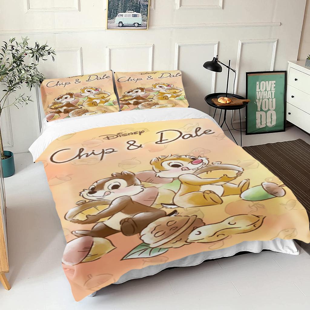 Chip & Dale Ložní povlečení Vánoční dárky Pohodlné Kreslené S povlakem na polštář vhodné pro děti i dospělé