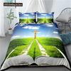 3D Jesus Duvet Cover Set Christian Sacred Jesus Polyester Bedding Set Cross Comforter Cover Suitable For Christian Jesus King
