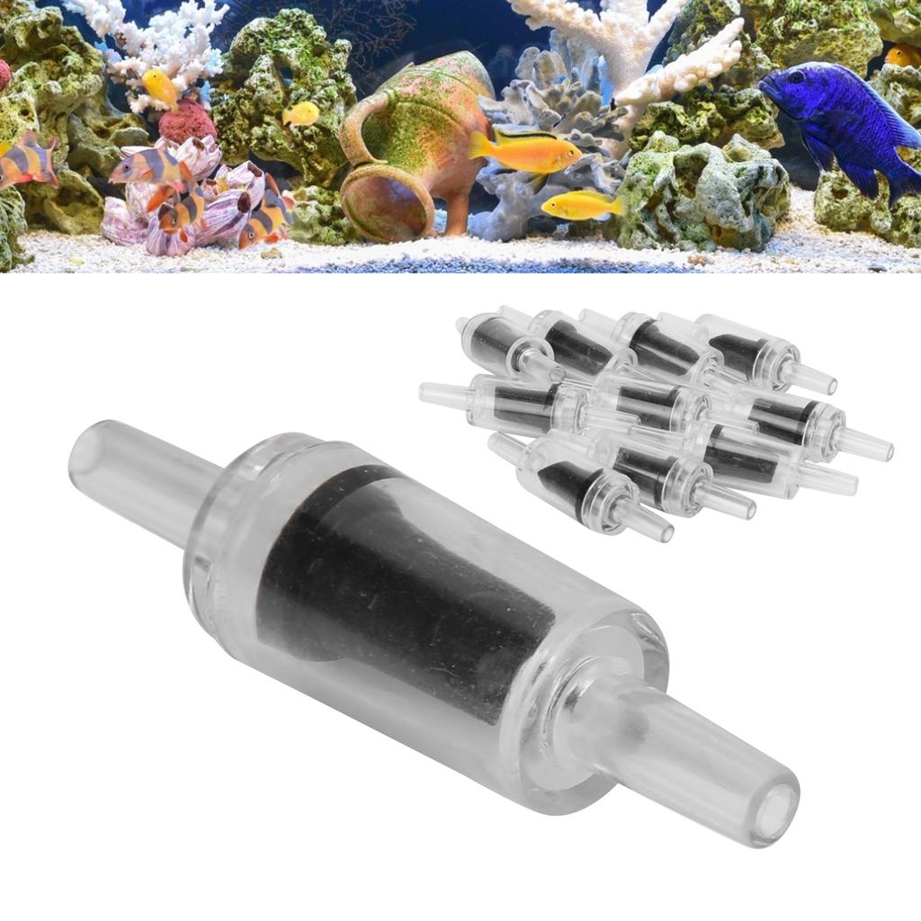 10PCS One Way   Pump Check Valves Plastic NonReturn Check Valve for Fish  (Black )