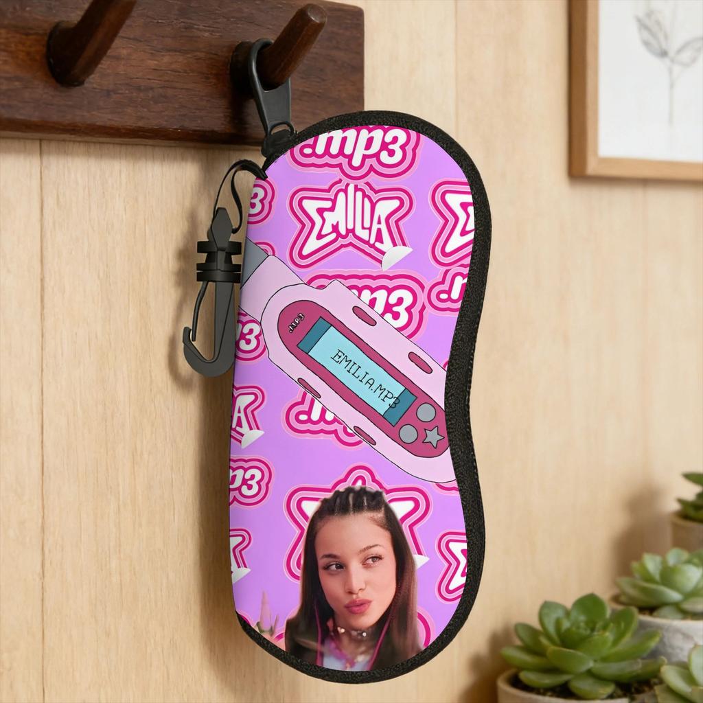 Singer Emilia Mernes MP3 Tour Glasses Case Cover Sunglasses Pouch Daily Fashion Eyewear Accessory Custom Men Women Glasses Box