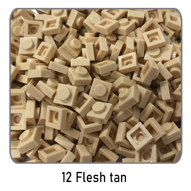 500Pcs Diy Pixel Art Building Blocks Thin Figures Bricks Compatible With 3024 1X1 Square Bricks Bulk Assemble Toys Gift For Chil