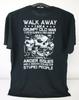 WALK AWAY I AM A GRUMPY OLD MAN- I WAS BORN IN MAY- DISLIKE of STUPID T-Shirt XL