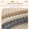 Thick Plush Striped Winter Sofa Cushion - Non-Slip, Soft, Imitation Rabbit Fur