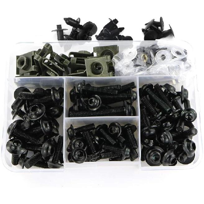 Xitomer Universal Motorcycle Fairing Bolt Kits Fasteners Fit For GSXR600 750 1000 GSX1300R, CBR600RR 1000RR, YZF R3 / R6 / R1, NINJA 300/ 650R,