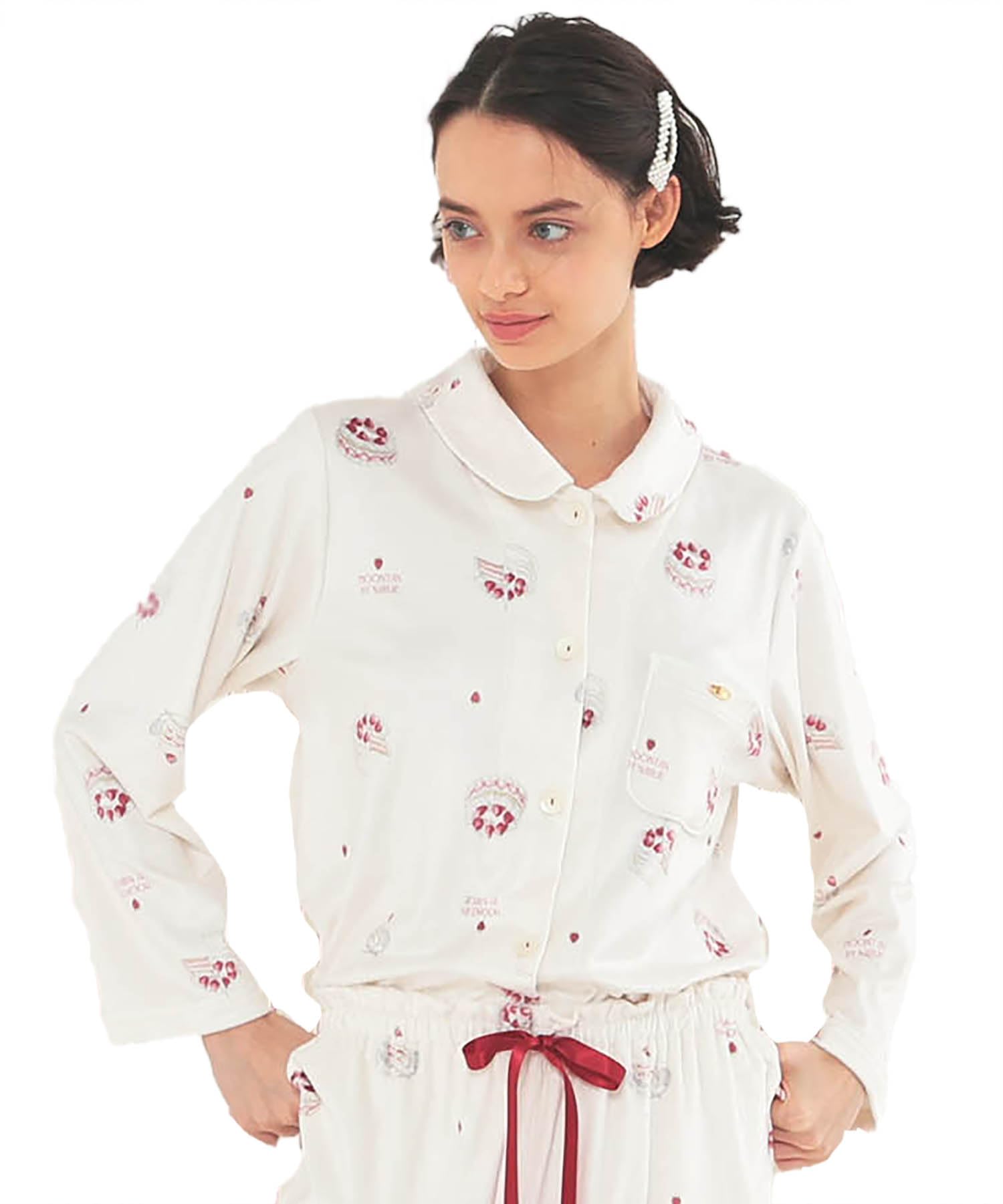 

Snow Smoothie Whipped Cake Shirt Pajamas белый