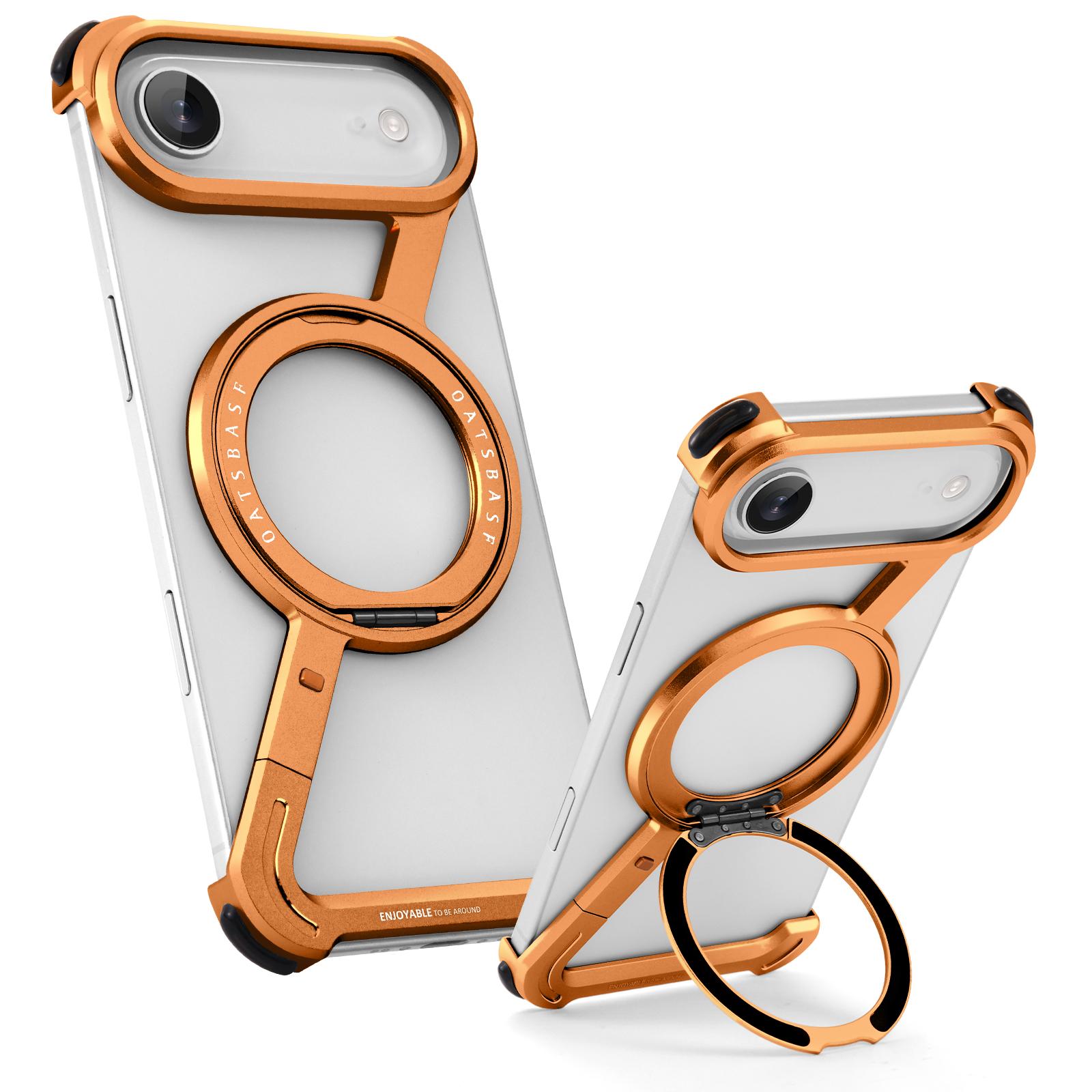 

Eary for iPhone 17 Air Case for Magsafe Magnetic 360°Rotating Stand Phone Case Shells Wireless Charging Bumper Shockproof Cover iPhone Air помаранчевий