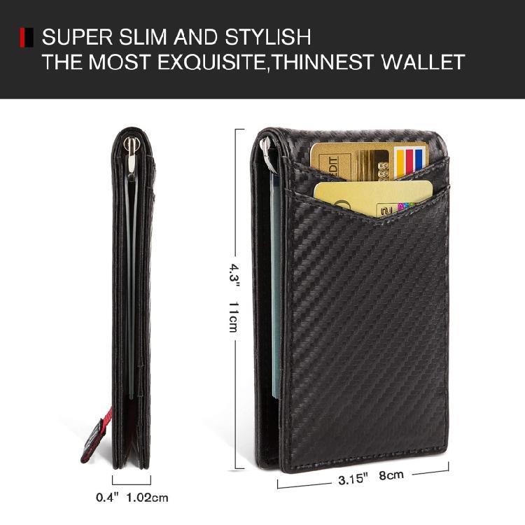 Men RFID Blocking Slim Money Clip Wallet Credit Card ID Holder Thin Minimalist