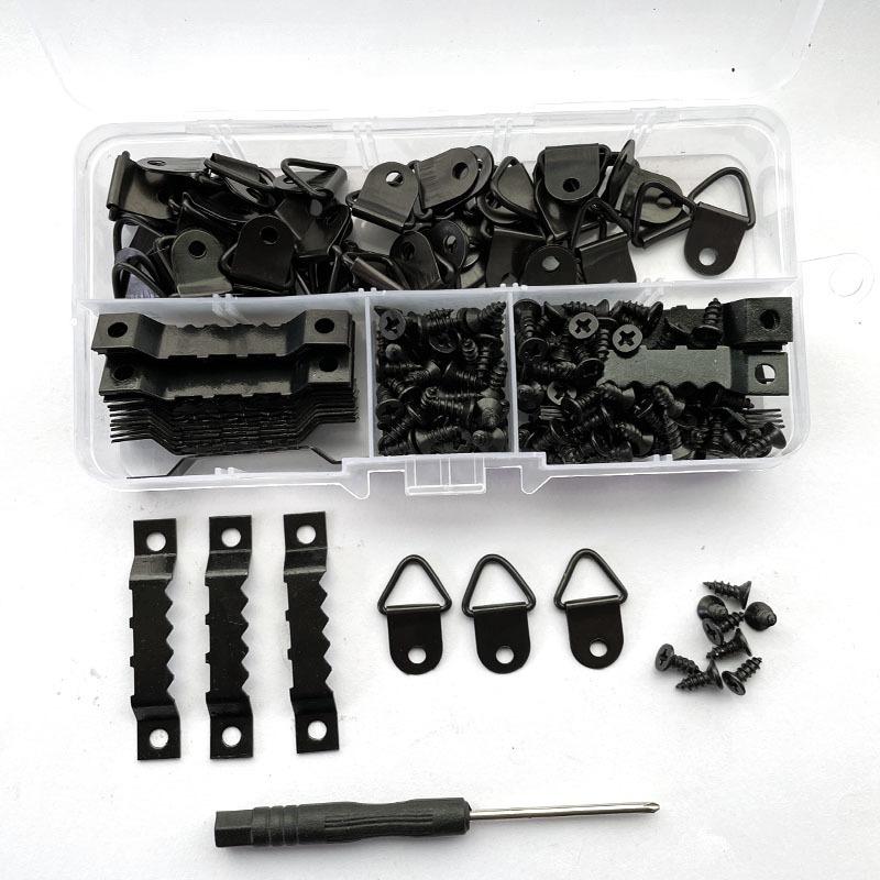 252PCS Wooden Wall Hook Combination Metal Photo Frame Nail Clothes Bag Traceless Nail Hook