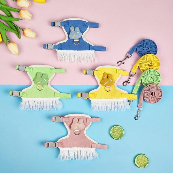Ranboer Pet Carrot Rabbit Race Geschirr-Set, Gelb