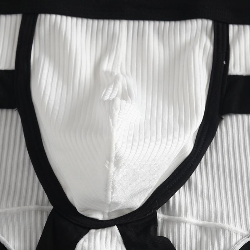 Men's Sexy Low Waist Triangle Briefs with Hip Lifting Design, High Elastic Polyester-Cotton Blend, Large Pouch
