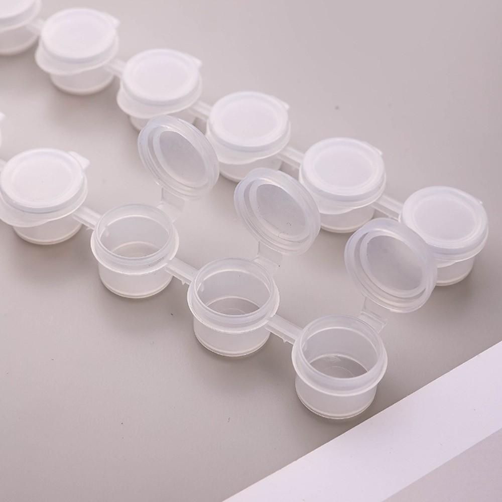 5Strips 2/3/5ml 2ml/3ml/5ml Empty Joint Pigment Box With Lids Paint Pot  Drawing Supplies