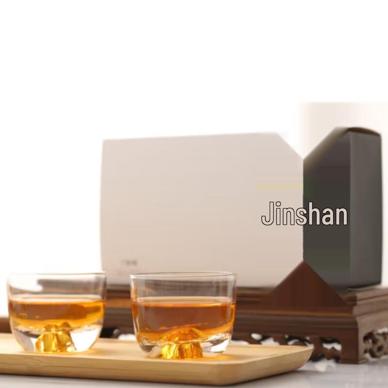 Gold Mountain LL Crystal Glass Tea Tasting Pair Cups