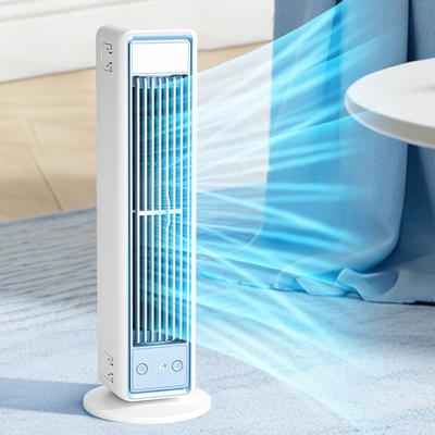 Mini Airs Conditioner Quiet Oscillating Standing/Lying Towers Fan Bladeless Floor Desk Fan Powerful Airs Cooler For Bedroom Home