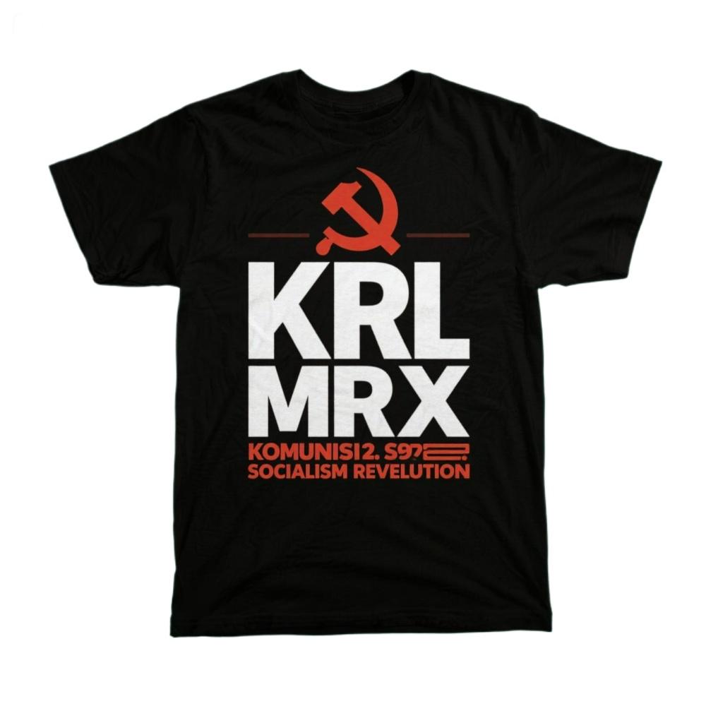 KRL MRX Коммунизм Социализм Революция Футболка 100% Хлопок Круглый вырез Летняя с коротким рукавом Повседневная мужская футболка Размер S-3XL S