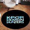 Kpop Dämonenjäger (1) Runder Büroteppich Dekorativer Bodenteppich für Büro Schlafzimmer Wohnzimmer und Wohnbereich