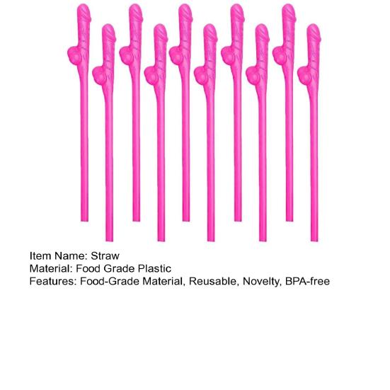 10/20Pcs Bachelorette Party Willy Straws Funny Drinking Straws for Girls Night Out Reusable Food Grade Plastic Straws Party Home Bar Accessories