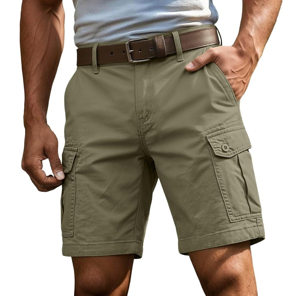 Mens Summer Cargo Shorts Relaxed Fit Outdoor Hiking Shorts Multi Pocket Sports Shorts Casual Work Shorts