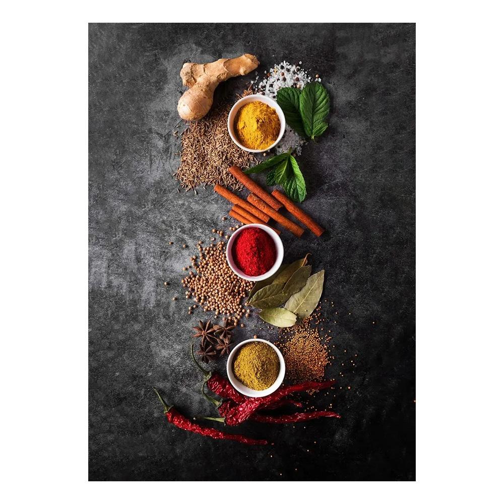 Modern Cooking Herbs Spices Sushi Utensils Spoon Wall Art Picture Canvas Painting Luxury Artwork Poster Print Home Kitchen Decor