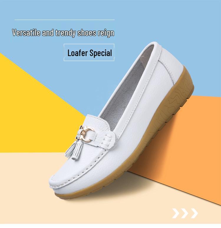 Plus Size Women's Flat Loafers: Comfortable Spring/Autumn Shoes for Moms & Pregnant Women, Sizes 35-44.