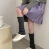 1 Pair Fashionable Women Cable Knitted Leg Warmers Calf Socks Solid Color Stretchy Boot Covers for Office and Casual Use