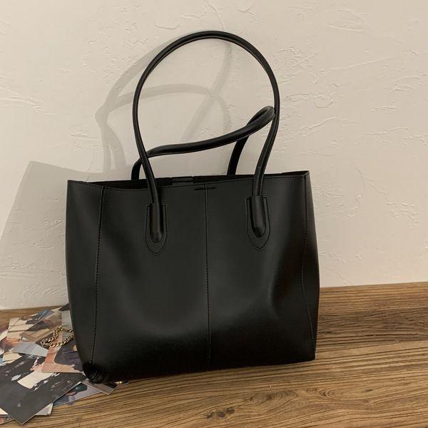 Retro Tote Bag Women's Fashion Korean Commuter Bag Versatile Large Capacity Shoulder Big Bag